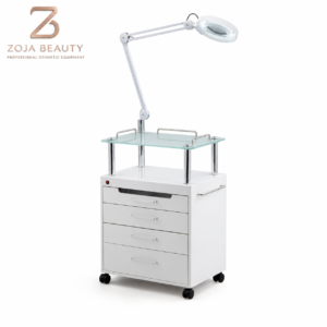 Professional Cosmetic Trolley with LED Magnifying Lamp and UV Hygienic Compartment | Zoja Beauty