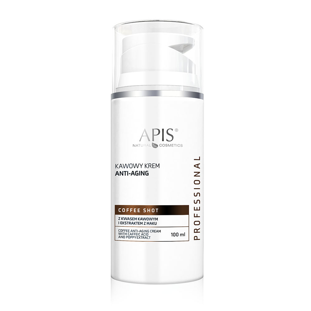 COFFEE SHOT Kavna krema proti staranju s kofeinsko kislino in izvlečkom maka / 100 ml | Zoja Beauty