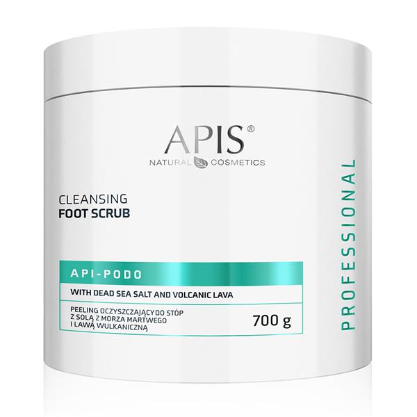 API-PODO / Čistilni piling za stopala s soljo Mrtvega morja in vulkansko lavo / 700 g v ponudbi Zoja Beauty Slovenija