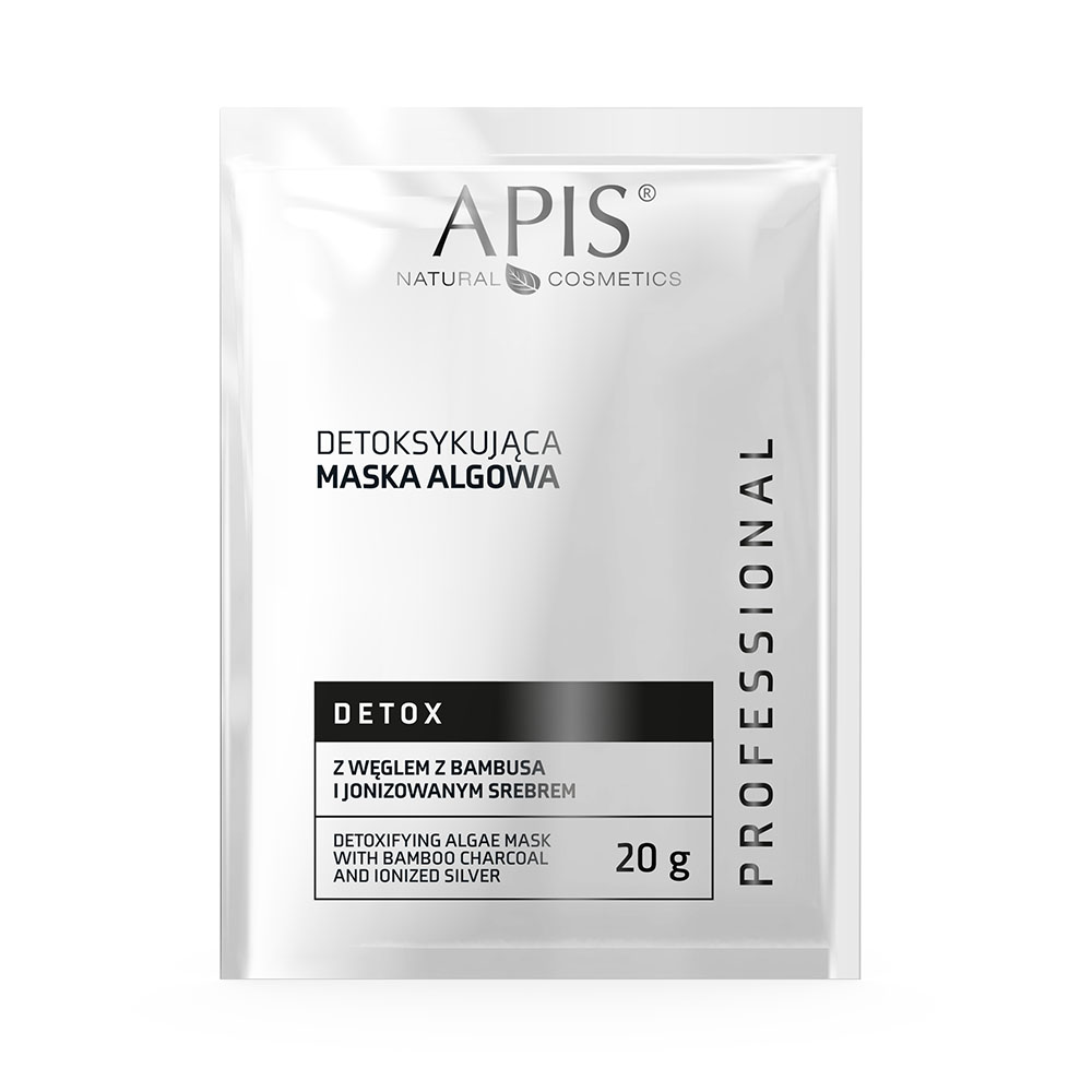 DETOX - Detoxifying alginat mask with bamboo charcoal and ionized silver • professional packaging | Zoja Beauty