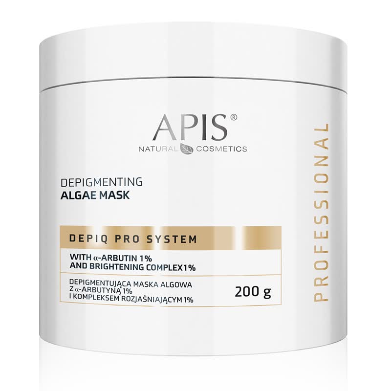 DEPIQ PRO SYSTEM Depigmentacijska maska iz alg z α-arbutinom 1% in posvetlitvenim kompleksom 1%/ 200 g v ponudbi Zoja