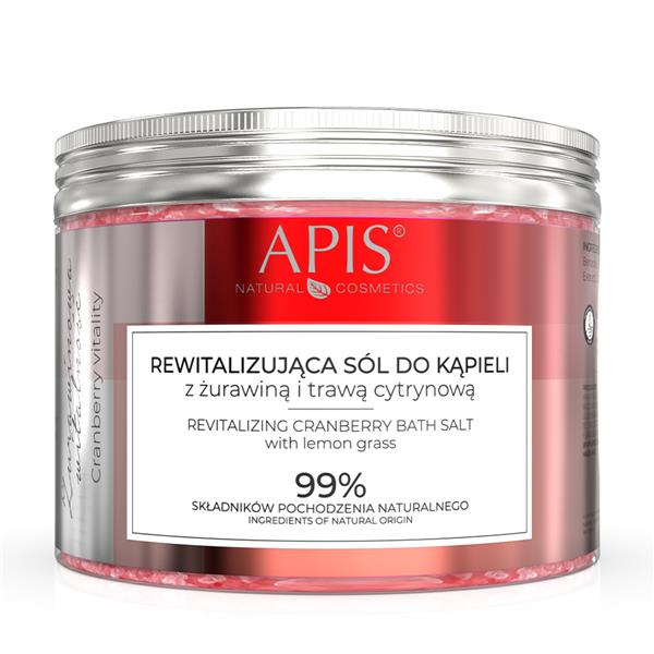 CRANBERRY VITALITY Revitalizacijska kopalna sol z brusnicami in limonsko travo / 650 g v ponudbi Zoja Beauty Slovenija