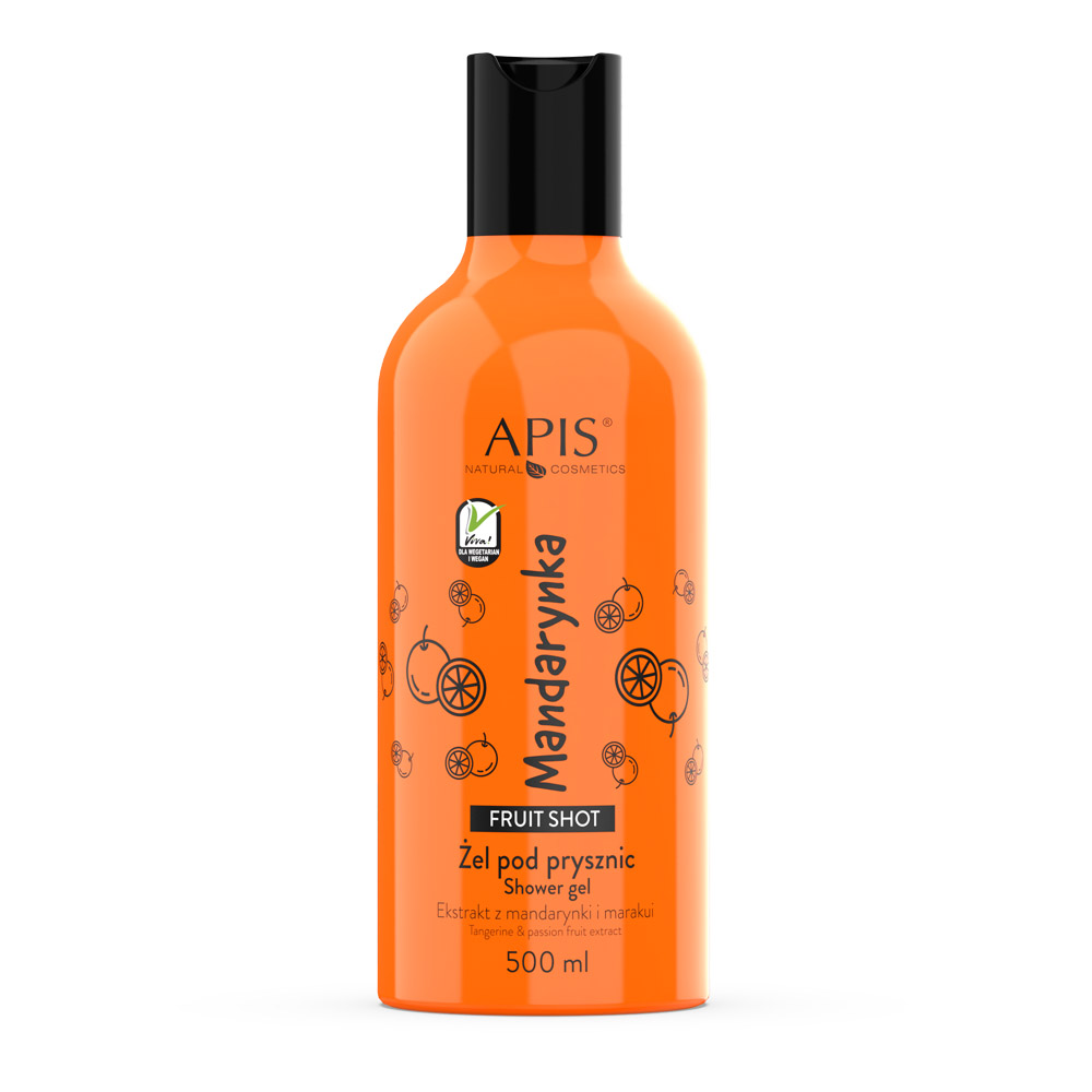 FRUIT SHOT Mandarin gel za tuširanje / 500 ml v ponudbi Zoja Beauty Slovenija