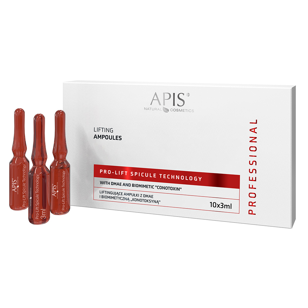 PRO-LIFT SPICULE TECHNOLOGY - Lifting Ampoules with DMAE and Biomimetic Conotoxin Professional Concentrate for Intensive Smoothing, Firming, Regeneration, and Multi-Level Hydration | Zoja Beauty