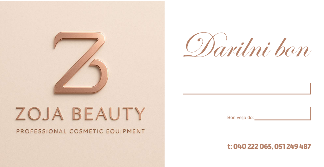 Darilni bon Zoja Beauty v ponudbi Zoja Beauty Slovenija