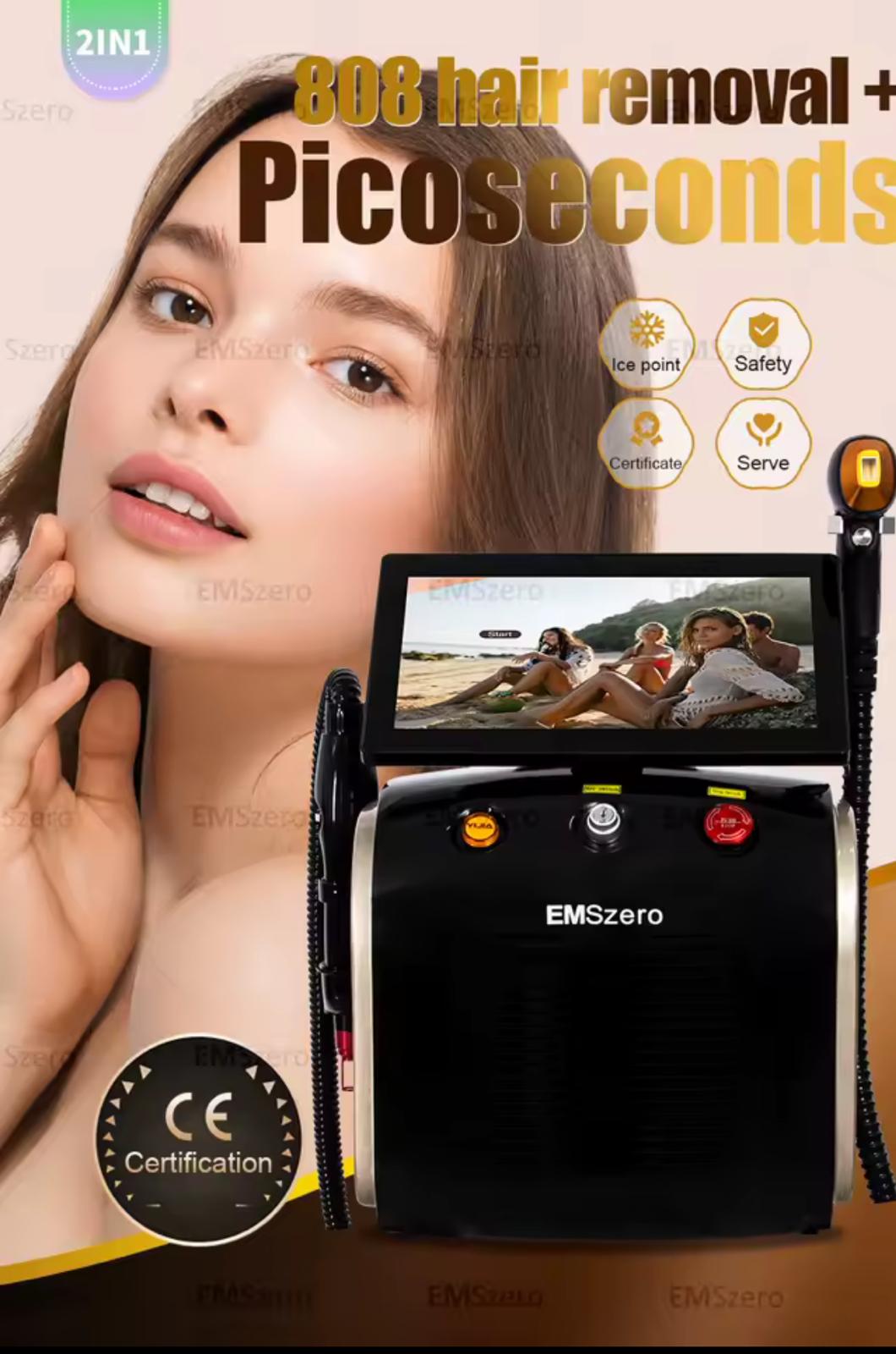 2-v-1 diodni in pikosekundni laser 4000 W v ponudbi Zoja Beauty Slovenija