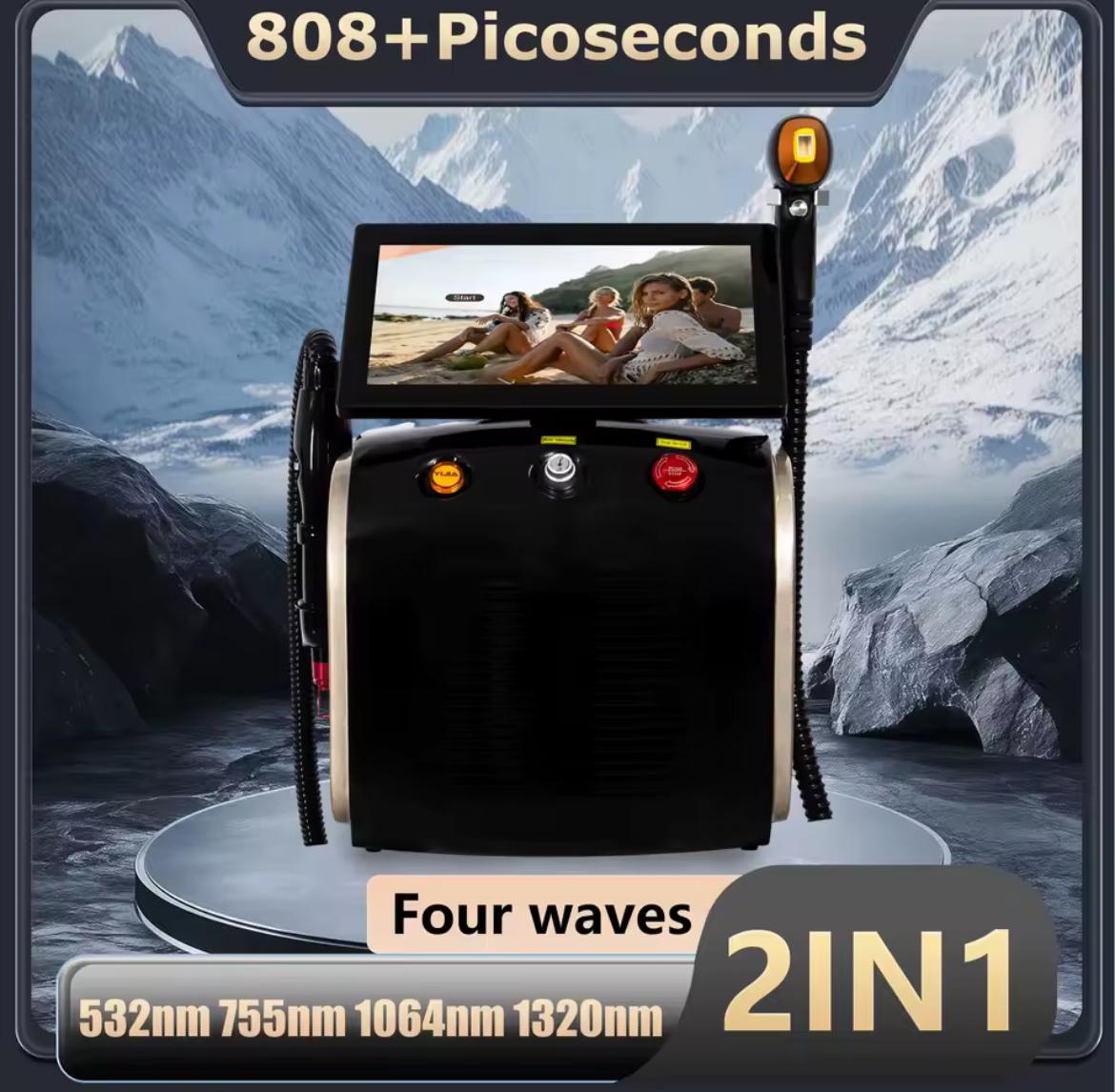 2-v-1 diodni in pikosekundni laser 4000 W profesionalni aparat v ponudbi Zoja Beauty Slovenija