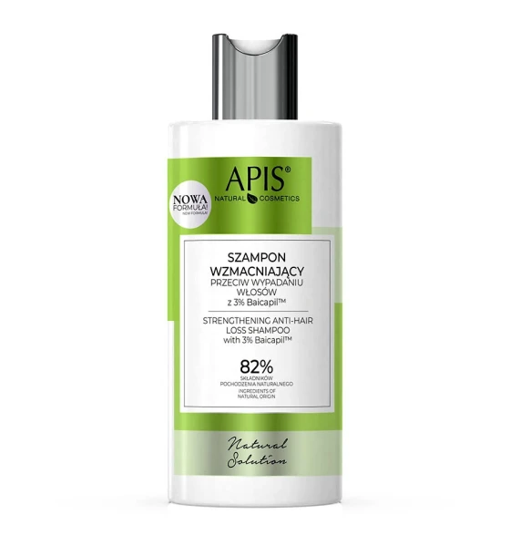 APIS Natural Solution Strengthening Shampoo Against Hair Loss with 3% Baicapil / 300 ml | Zoja Beauty