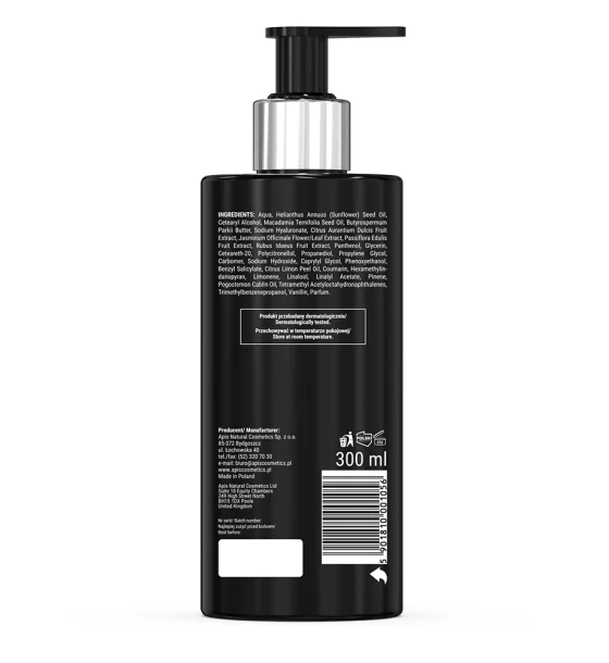 APIS Floral Explosion gladilna krema za telo in roke 300 ml embalaža z INCI seznamom